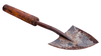 Garden hoe with rust-resistant blade Transparent background, PNG file
