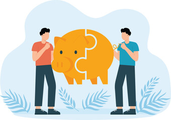 Financial risk assurance and protect money from inflation or economic crisis, insurance and tax or wealth management concept
