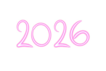 Light pink glowing numbers 