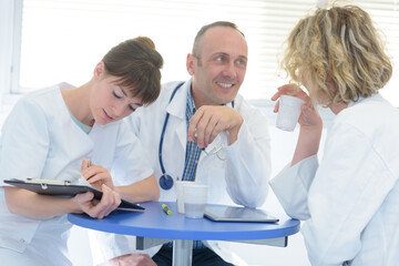 Obraz premium break at work in hospital