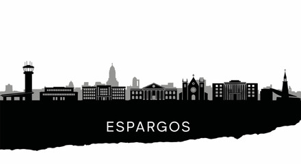 Obraz premium Espargos Silhouette Sal Island with Cape Verde.