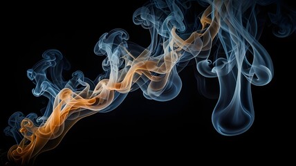 Fototapeta premium Abstract smoke patterns in dark background