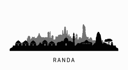 Obraz premium Randa skyline vector with city silhouette, and urban.