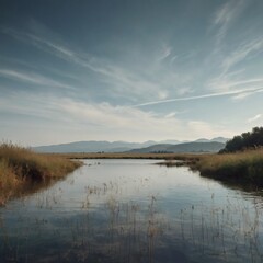 Fototapeta premium Minimalist Nature Landscape Abstract Art