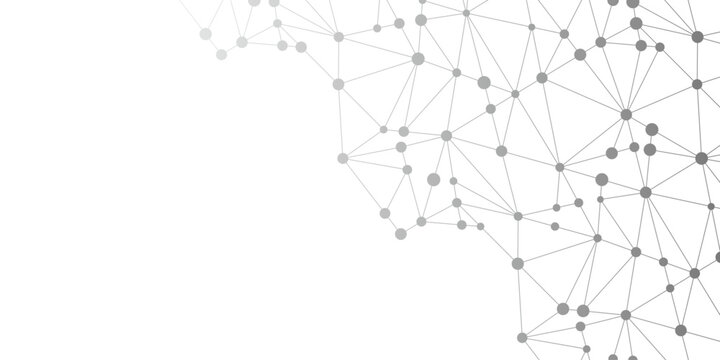 テクノロジー　ポリゴン　繋がり　近未来　背景　モノクロ　グレー