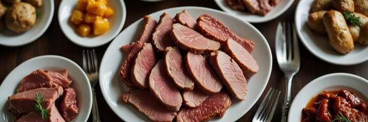 piece of meats in a plate,generative.ai