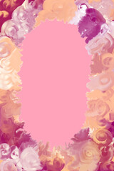 rose petals frame