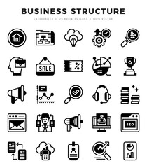 icons set. Business Structure for web. app. vector illustration.