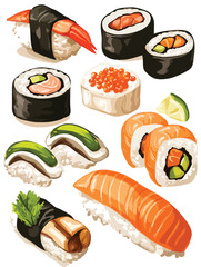 Japanese food vector art