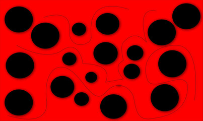 modern red background with black dits