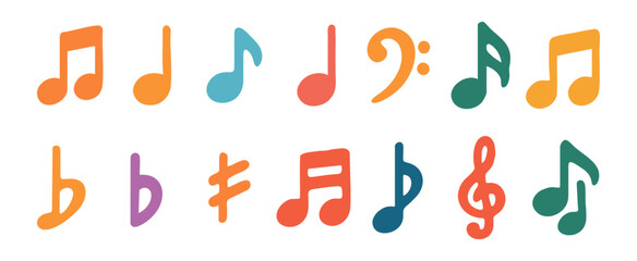 음표 음악 귀여운 아이콘 일러스트 그림