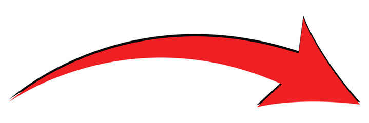 red arrow icon on white background. flat style. arrow icon for your web site design, logo, app, UI. Direction symbol. Arrow symbol . Vector illustration.
