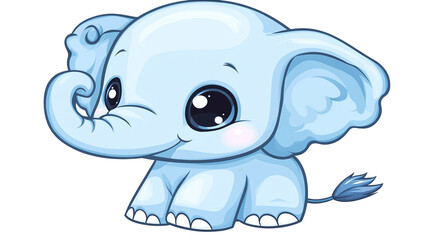 Obraz premium Cute Baby Elephant Cartoon Illustration