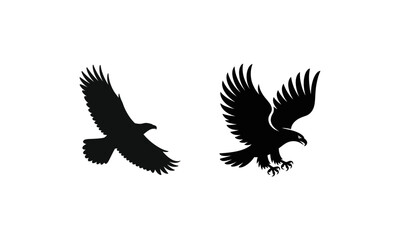 Flying Eagle Silhouette Vector Illustration