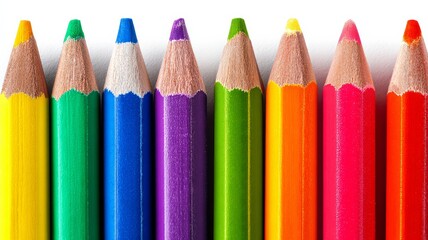 Colorful world of colored pencils, unlimited creative color stack