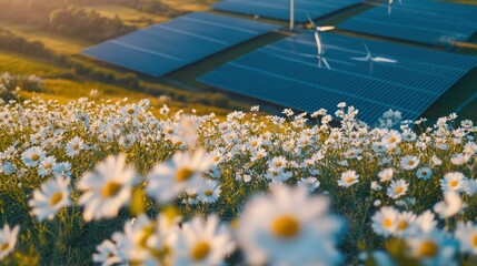 Aerial shot of a sugarcane farm with solar panels, a large water tank, and well-maintained irrigation systems