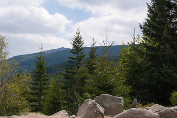 Sniezka Peak from Skalny Stół - Karkonosze National Park