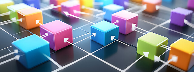 Obraz premium Modern Org Chart Interface