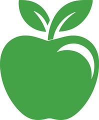High quality photo of green apple vector illustration.