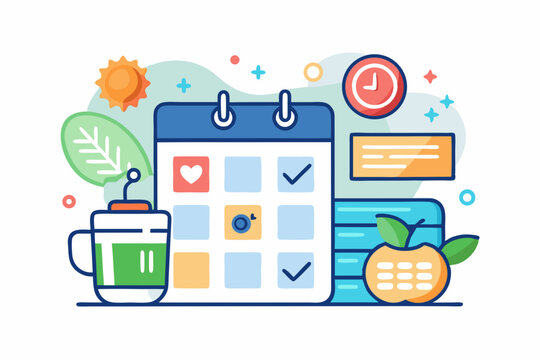 daily routine planner work icon