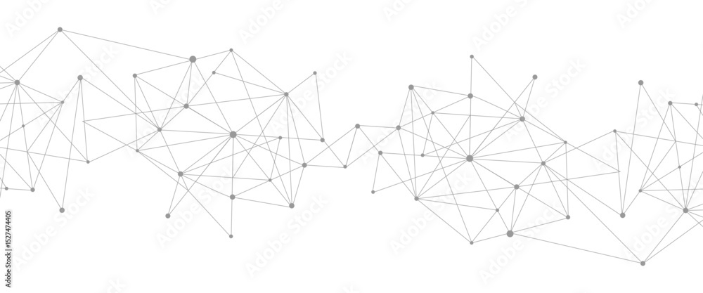 Aufkleber vector modern line art with technology connecting lines with dots