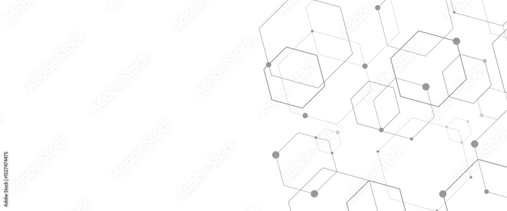 Poster vector technology abstract background with abstract geometric hexagon pattern hexagonal shape