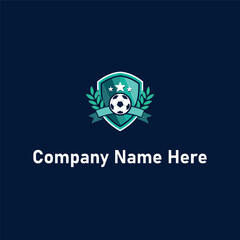 Shield soccer ball logo