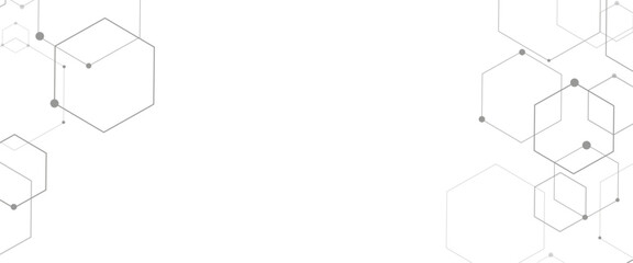 Vector technology abstract background with abstract geometric hexagon pattern hexagonal shape