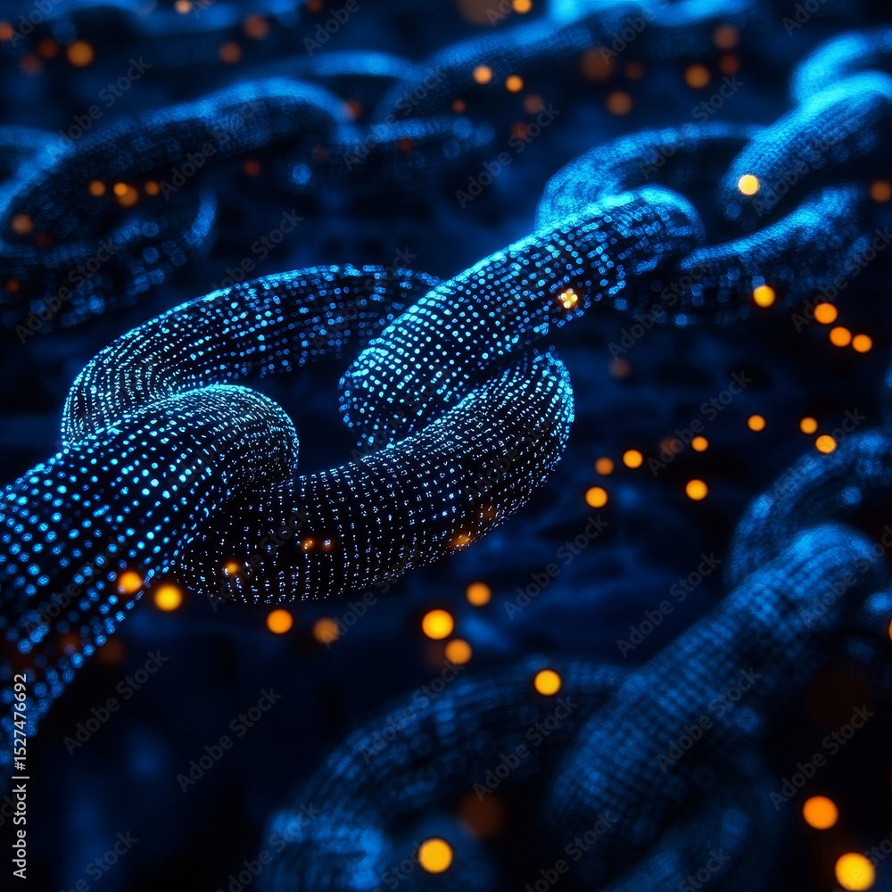 Poster blockchain technology. hand holding a globe with a network connecting data, showcasing the power of 