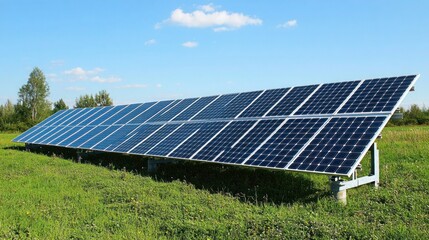 Aerial shot of a sugarcane farm with solar panels, a large water tank, and well-maintained irrigation systems