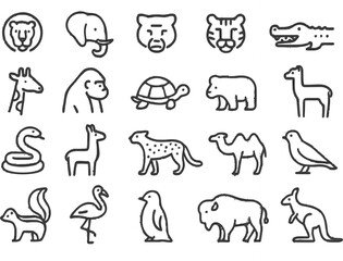 set of animals icons