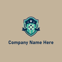Shield soccer ball logo