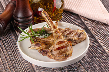 Delicous Grilled square rib of lamb