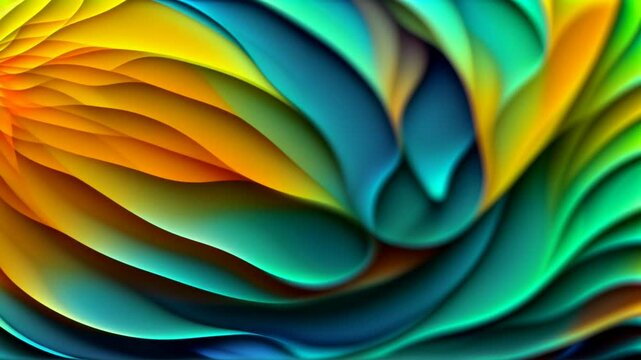 Abstract fractal wallpaper with mesmerizing sequence of vibrant, swirling colors that ebb and flow, creating illusion of depth, dynamic interplay of hues, patterns. Loop animation, seamless footage.