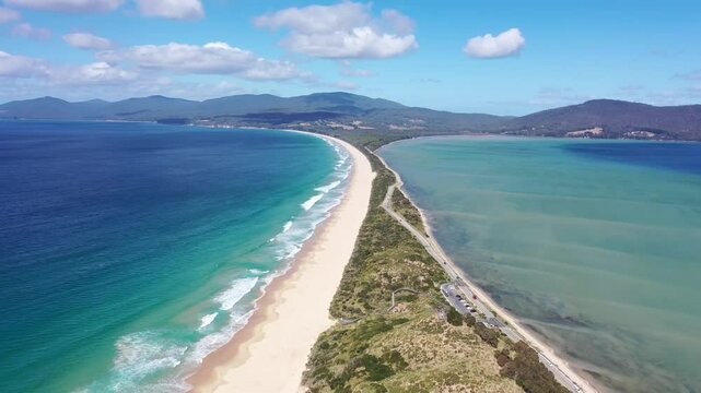 Aerial View of The Neck, Bruny Island, Tasmania