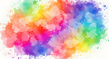 Watercolor Colorful paint splash bursting in the center, abstract background