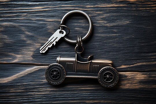 a car shaped keychain