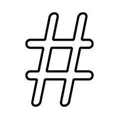 Simple hashtag shape icon for social platform
