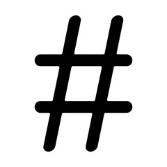 Thick outlined hashtag symbol with bold lines