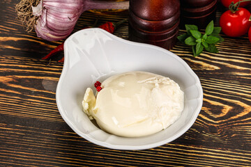 Italian soft young cheese burrata