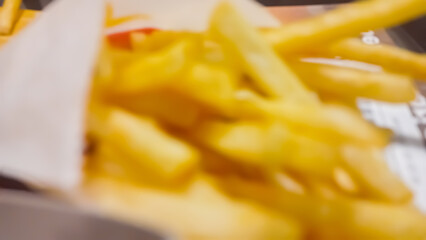 blurred image of a french fries