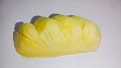 isolated white of pineapple slice 