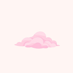 Pastel Pink Cloud Illustration, Soft Dreamy Design Element