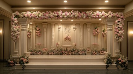 Elegant wedding ceremony backdrop