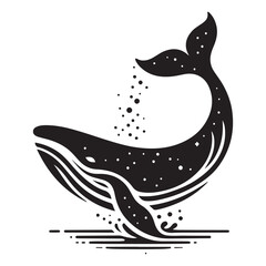 Majestic Whale Vector Illustration