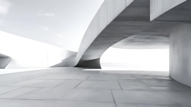 Abstract Modern Concrete Architectural Structure