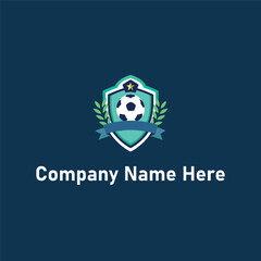 Shield soccer ball logo