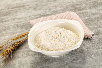 Wheat flour for cooking in the bowl