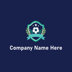 Shield soccer ball logo
