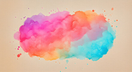 Watercolor Colorful paint splash bursting in the center, abstract background